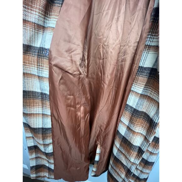 Pretty Little Thing Plus Size Wool Oversized Duster Coat Size 14 - Picture 14 of 15